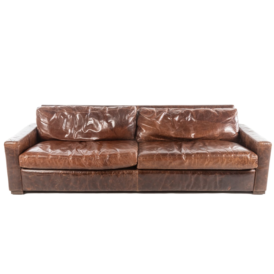 Restoration Hardware Maxwell Leather Sofa (1 of 5)