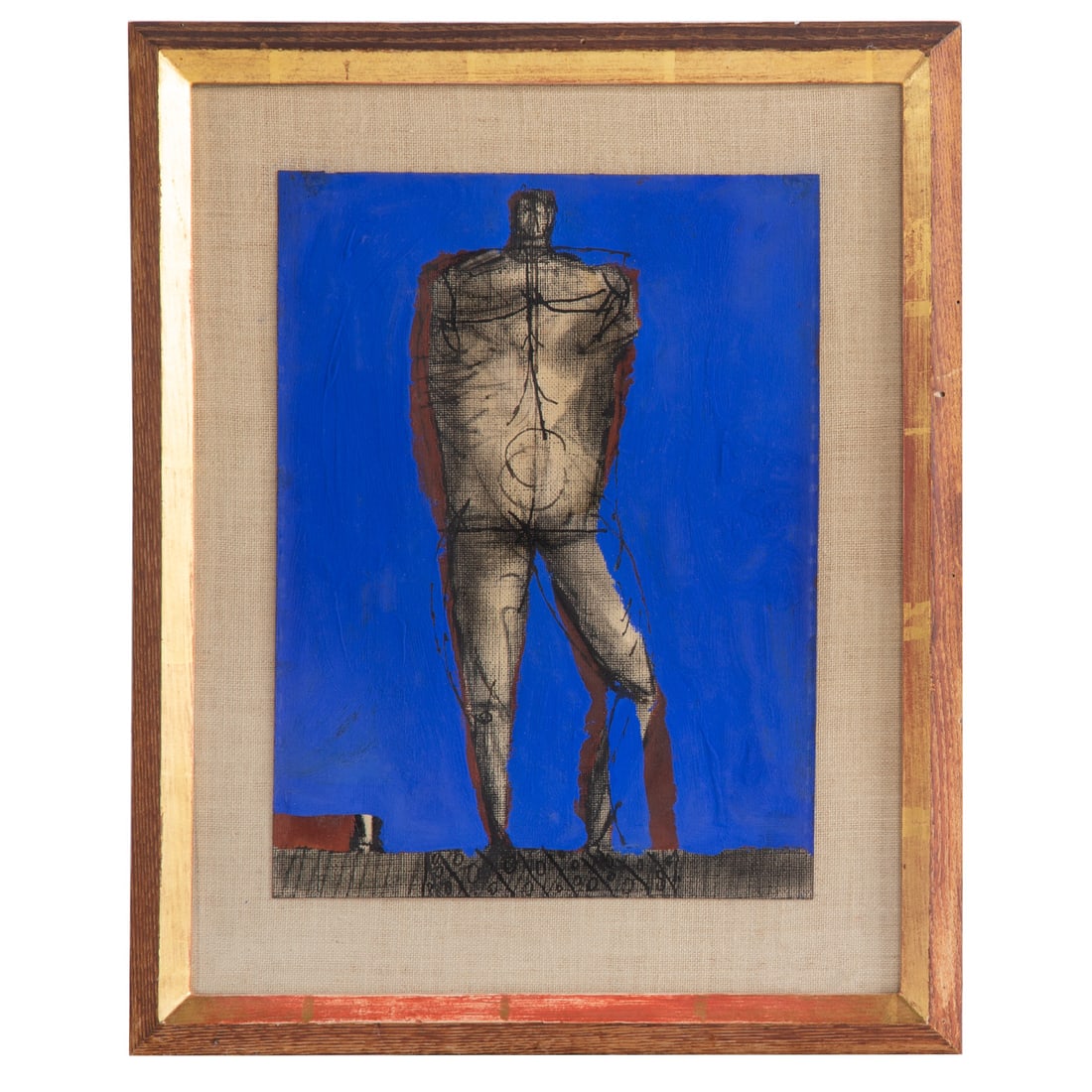 Joseph Glasco. "Standing Man," gouache (1 of 4)