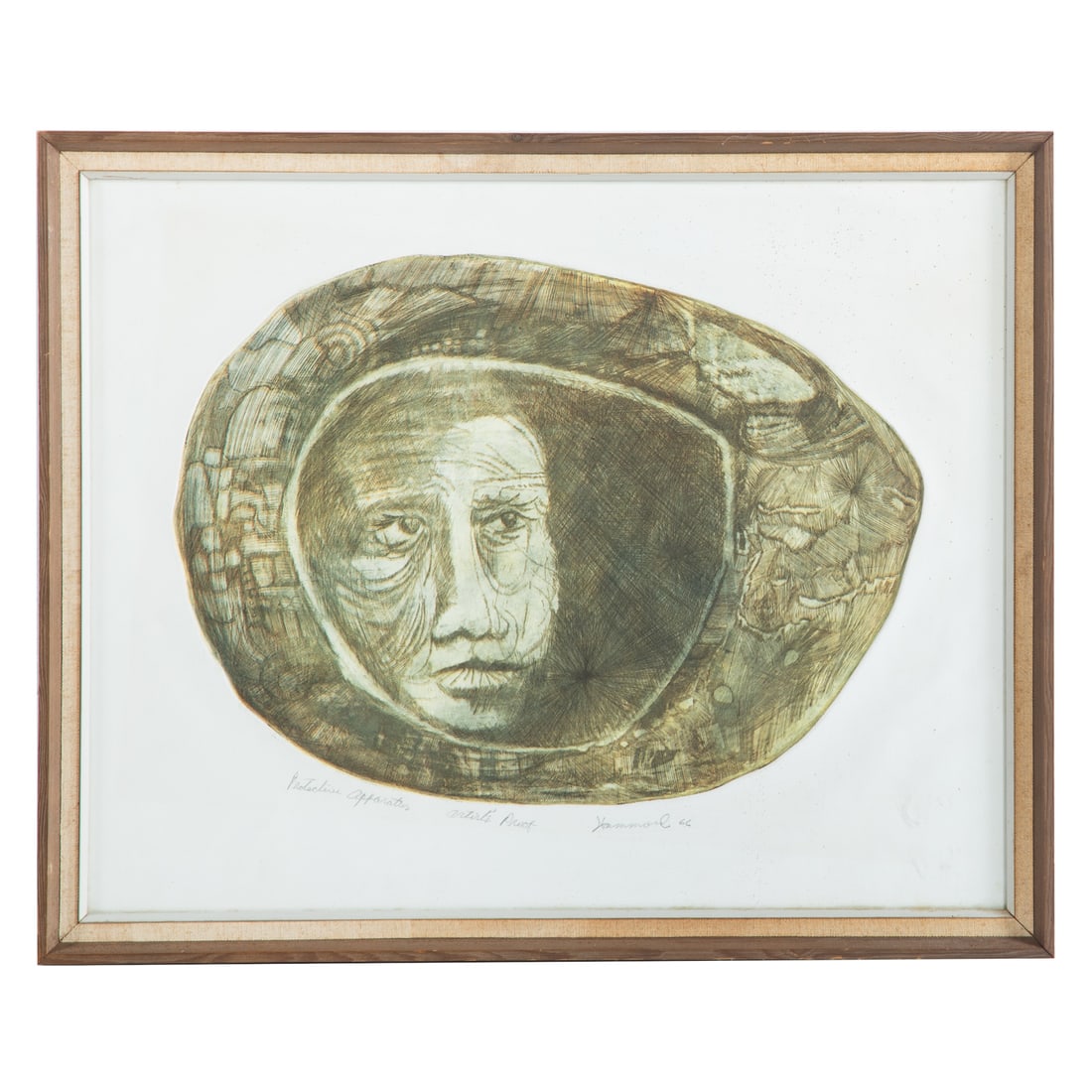 Bill Hammond. "Protective Apparatus," etching (1 of 5)