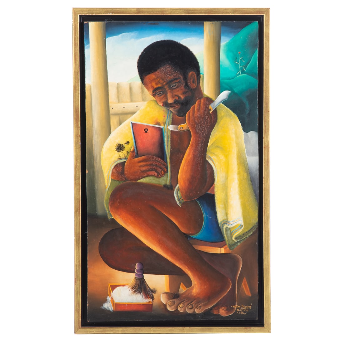 Wilson Bigaud. "Le Blese," oil (1 of 4)