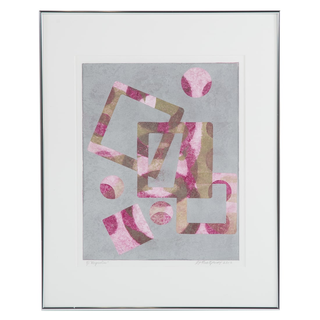 Evangeline "E.J." Montgomery. "Magnolia," monotype (1 of 4)