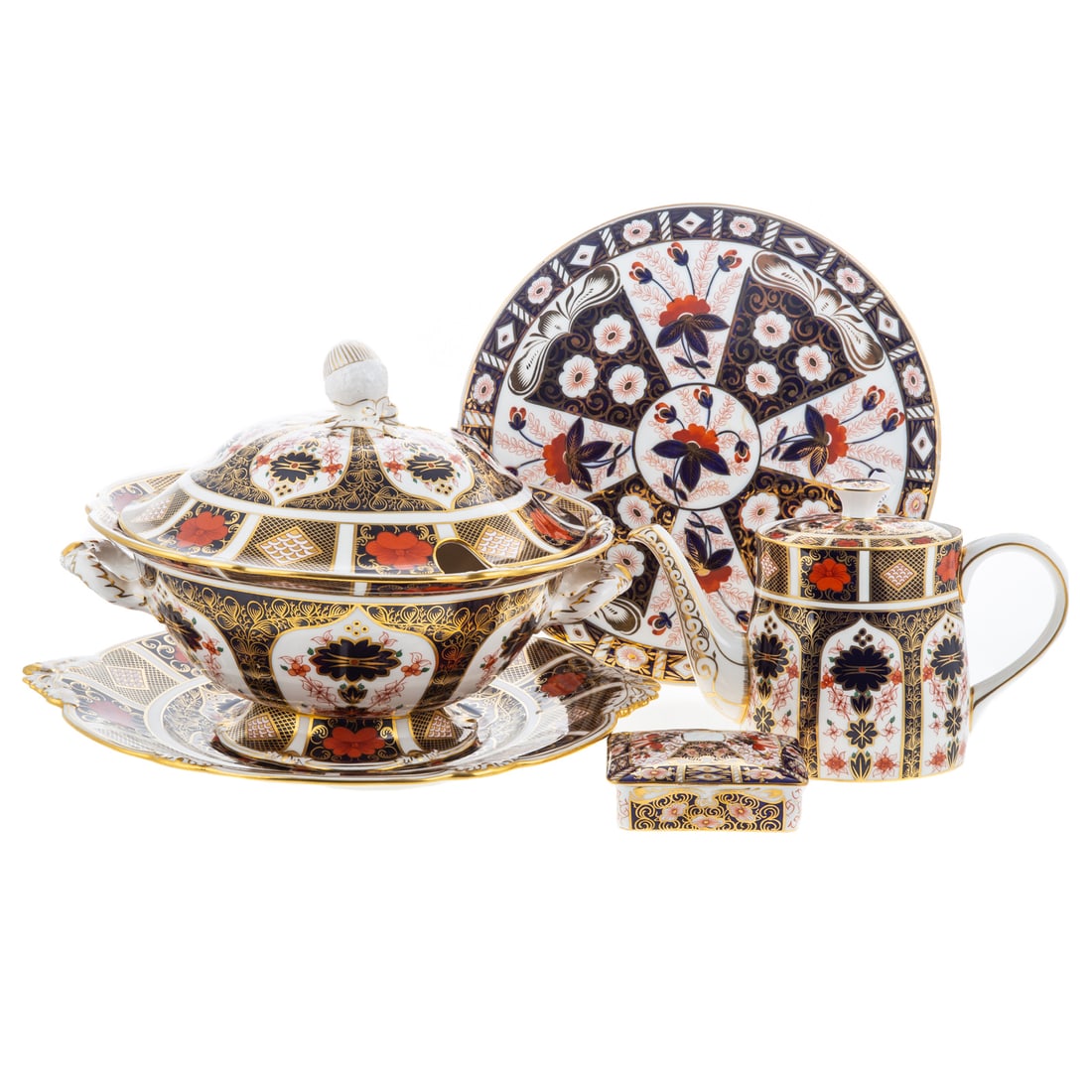 11 Royal Crown Derby Imari China Dinner Articles (1 of 11)