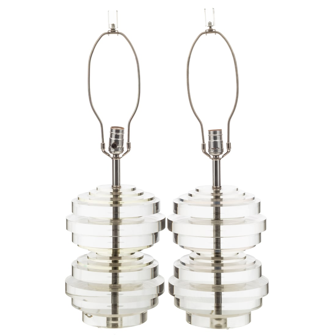 A Pair of Lucite Lamps in the Springer Manner (1 of 4)