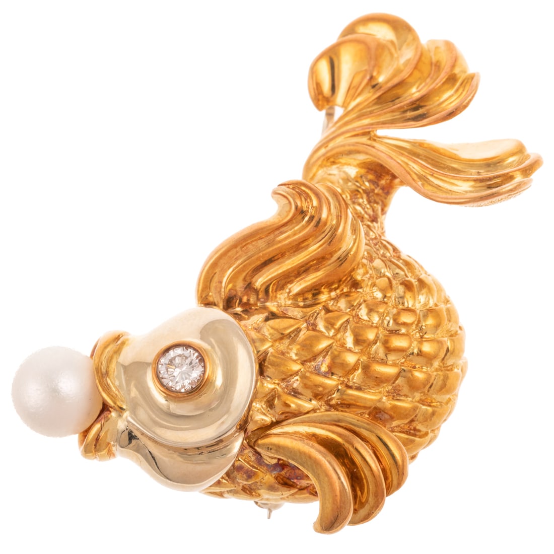 A J. Cooper High Polish Fish Brooch in 18K (1 of 3)