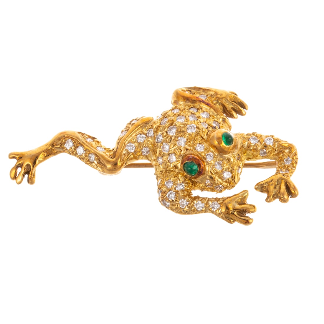 A Diamond Pave Frog Brooch in 18K (1 of 4)