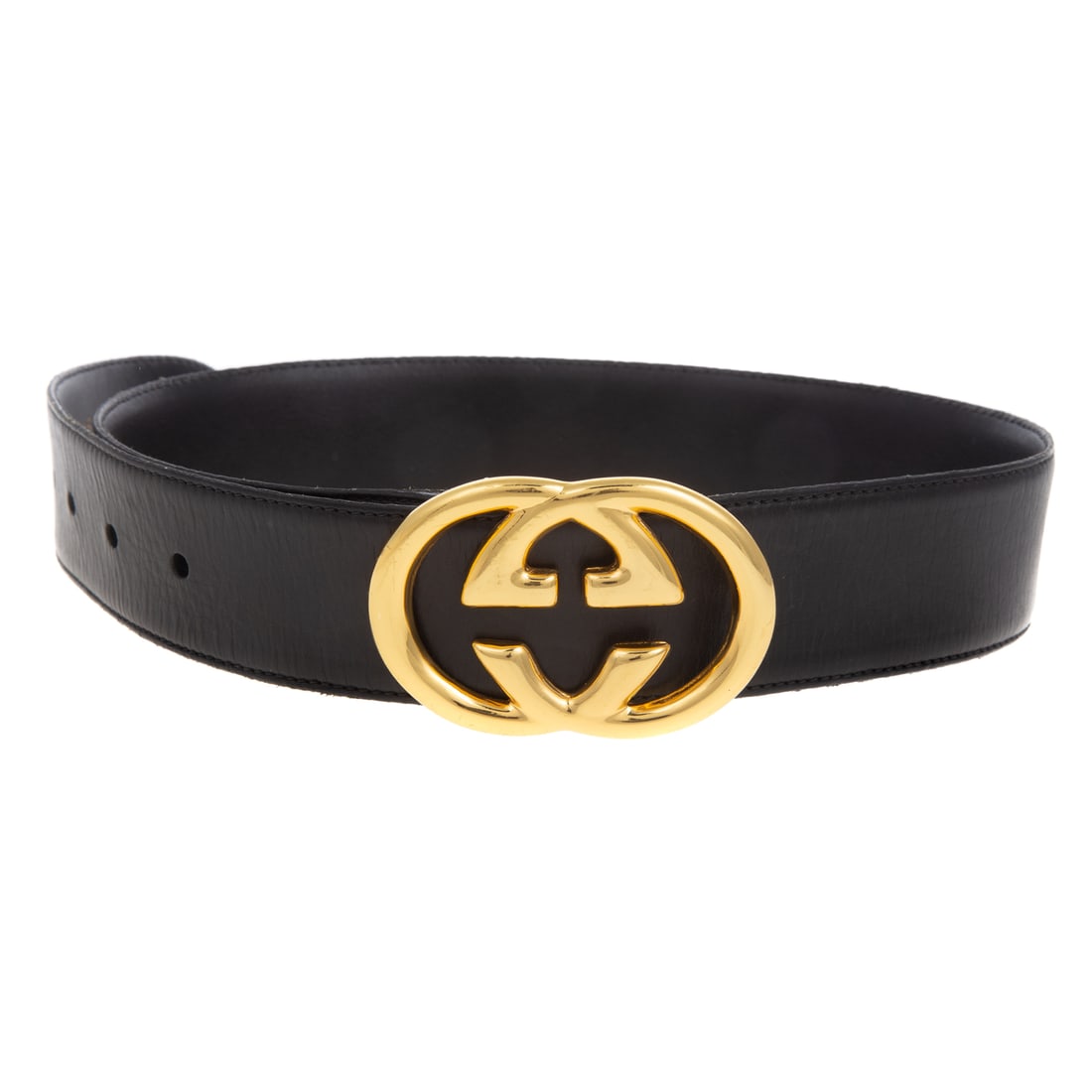 A Vintage Gucci GG Leather Belt (1 of 4)