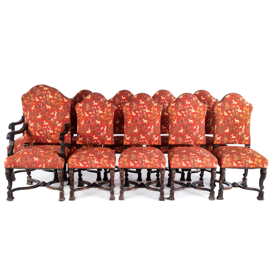 Set of 10 Renaissance Revival Dining Chairs (1 of 5)