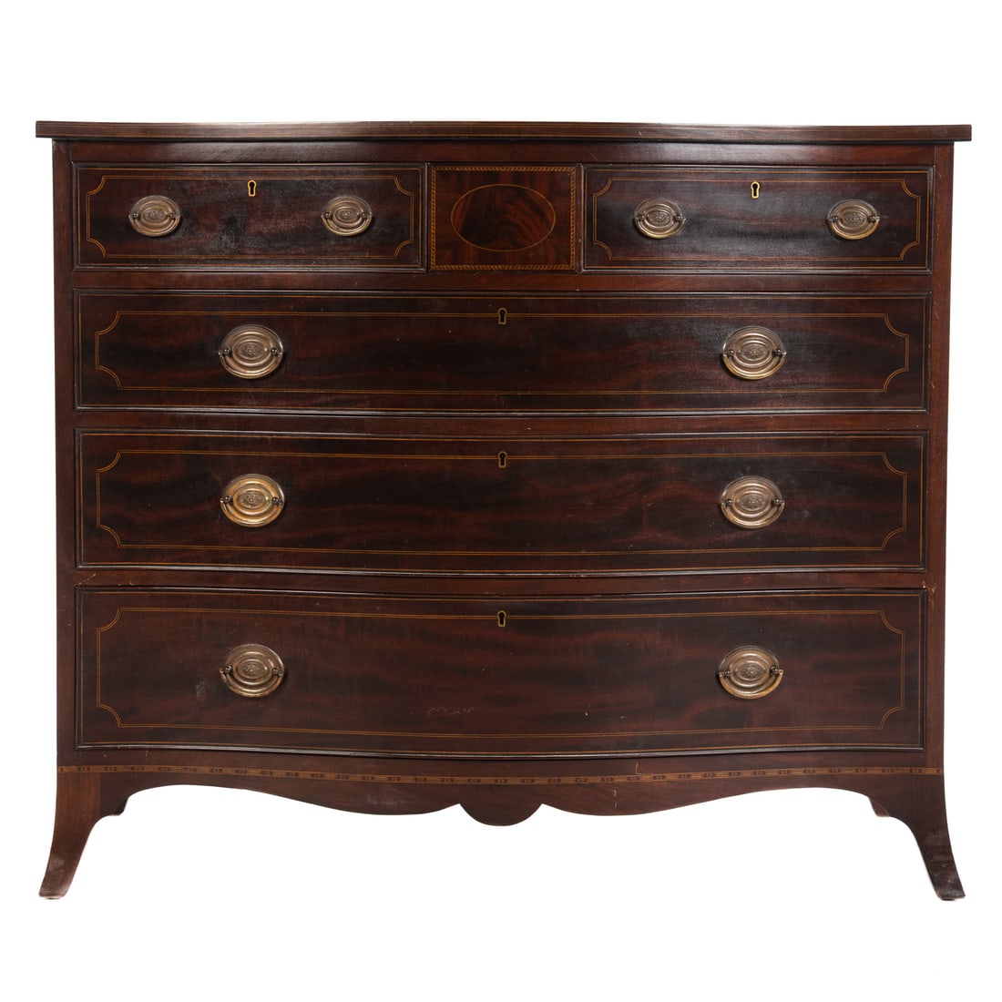Potthast Brothers Inlaid Serpentine Chest (1 of 7)