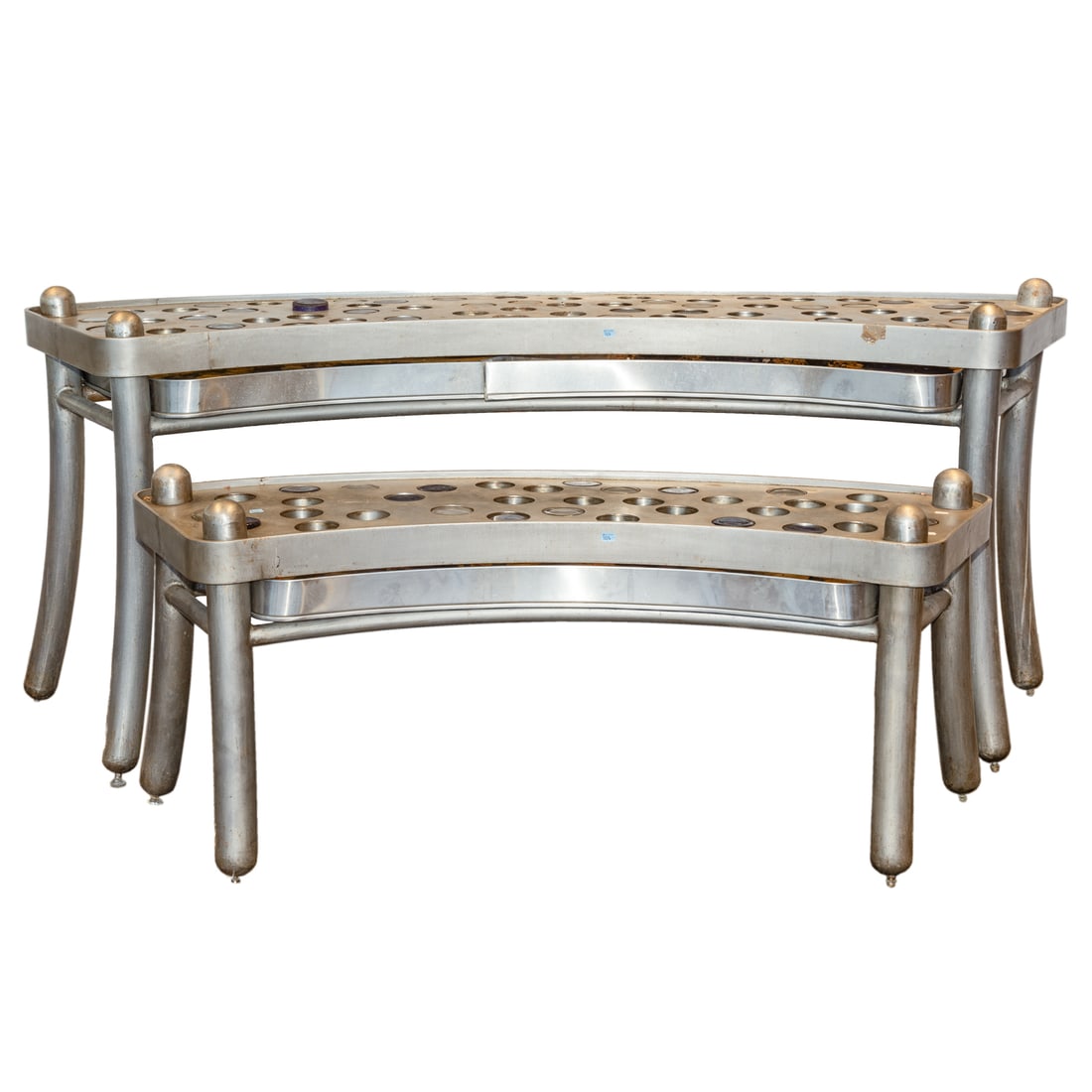 Brushed Aluminum Plant Tables by David Hess (1 of 4)