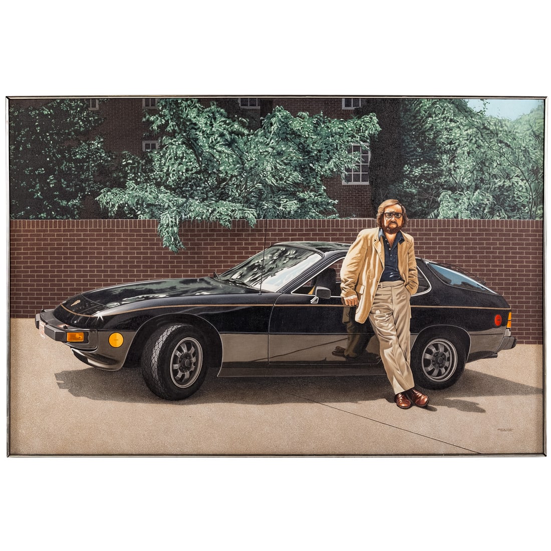 James Voshell. Self Portrait with Porsche, oil (1 of 5)