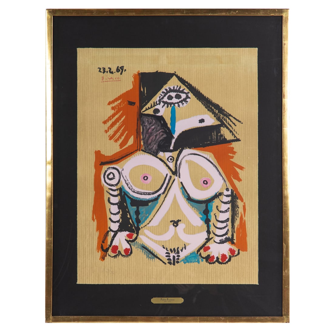 After Pablo Picasso. "Portrait Imaginaire," lithograph (1 of 5)