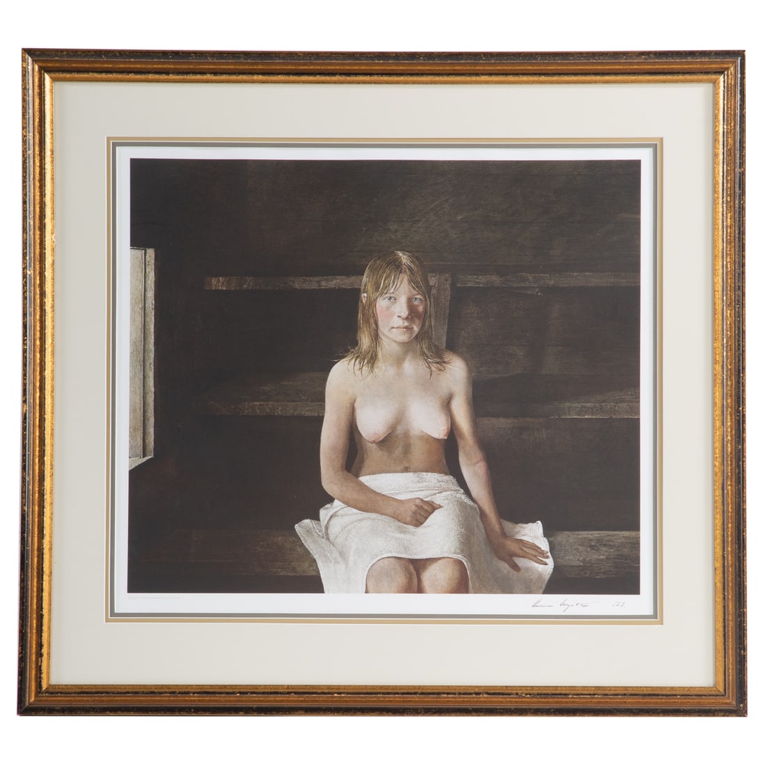 Andrew Wyeth. "The Sauna," collotype (1 of 4)