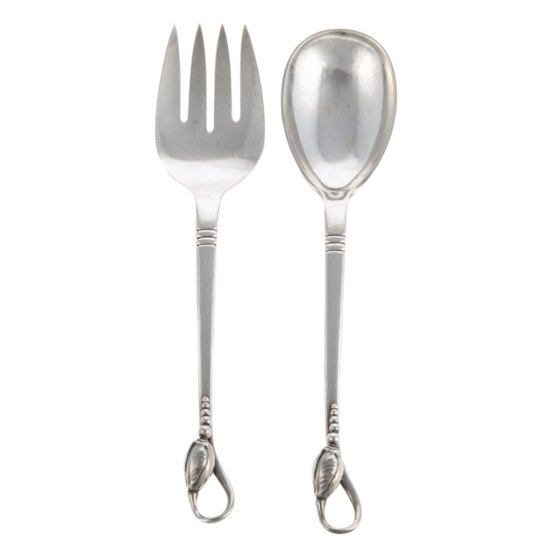Randahl Hand-Wrought Sterling "Blossom" Salad Set (1 of 3)