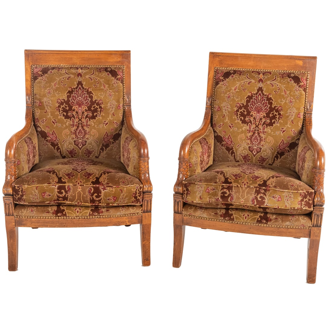 A Pair of Continental Carved Armchairs (1 of 3)