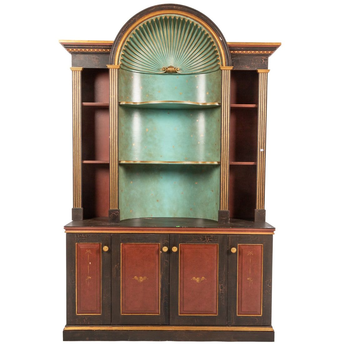 Georgian Style Custom Painted Breakfront (1 of 4)