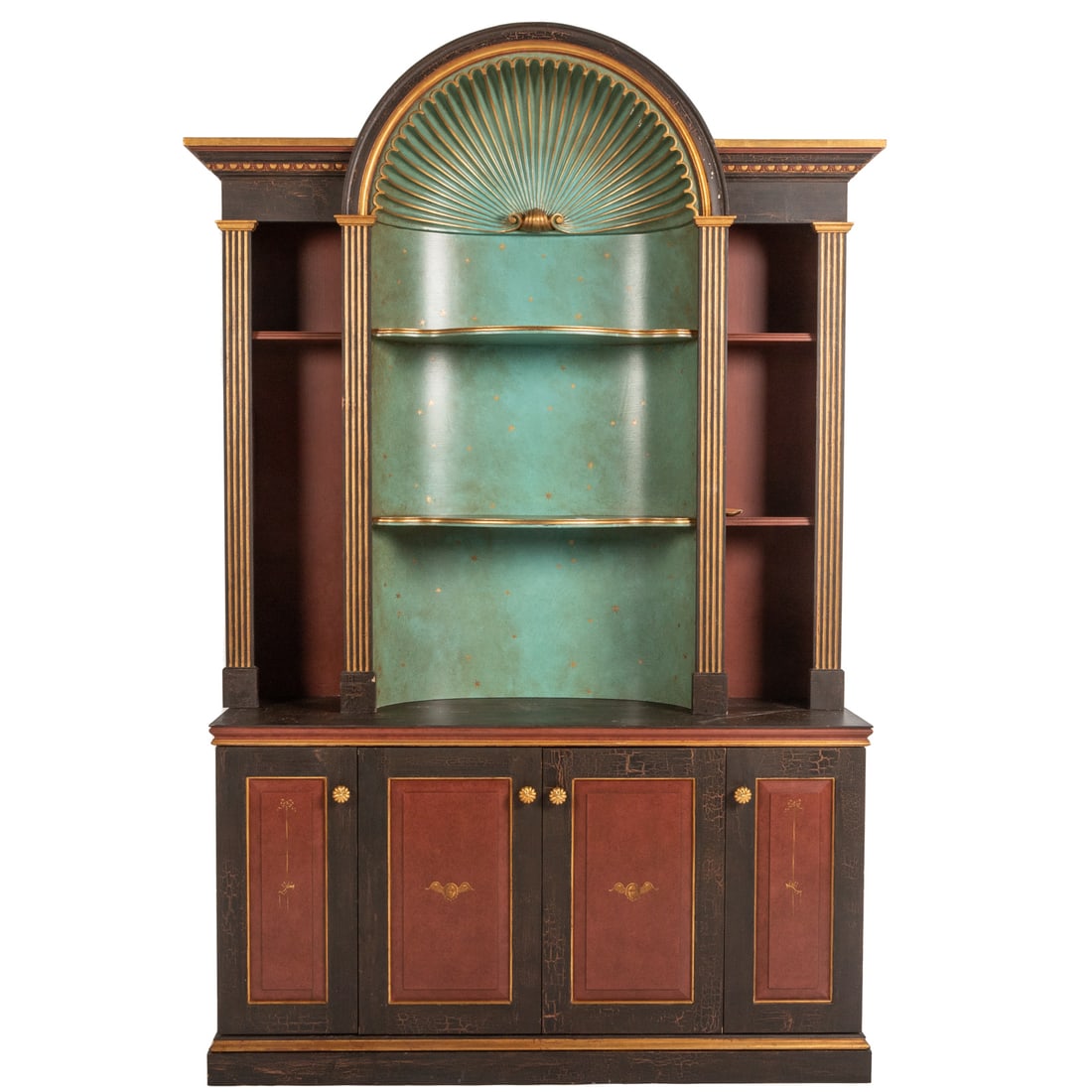 Georgian Style Custom Painted Breakfront (1 of 4)