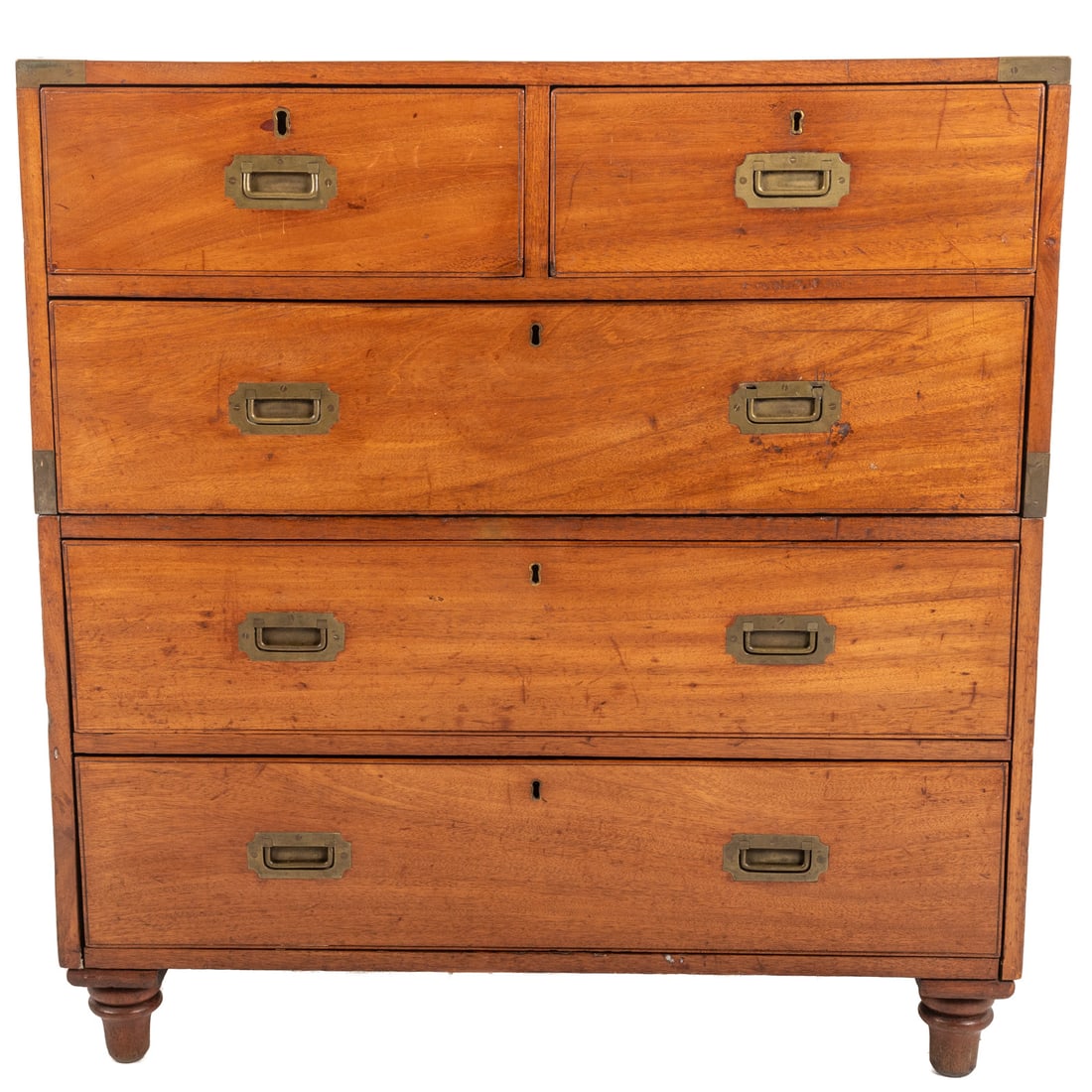 English Walnut Campaign Chest (1 of 4)