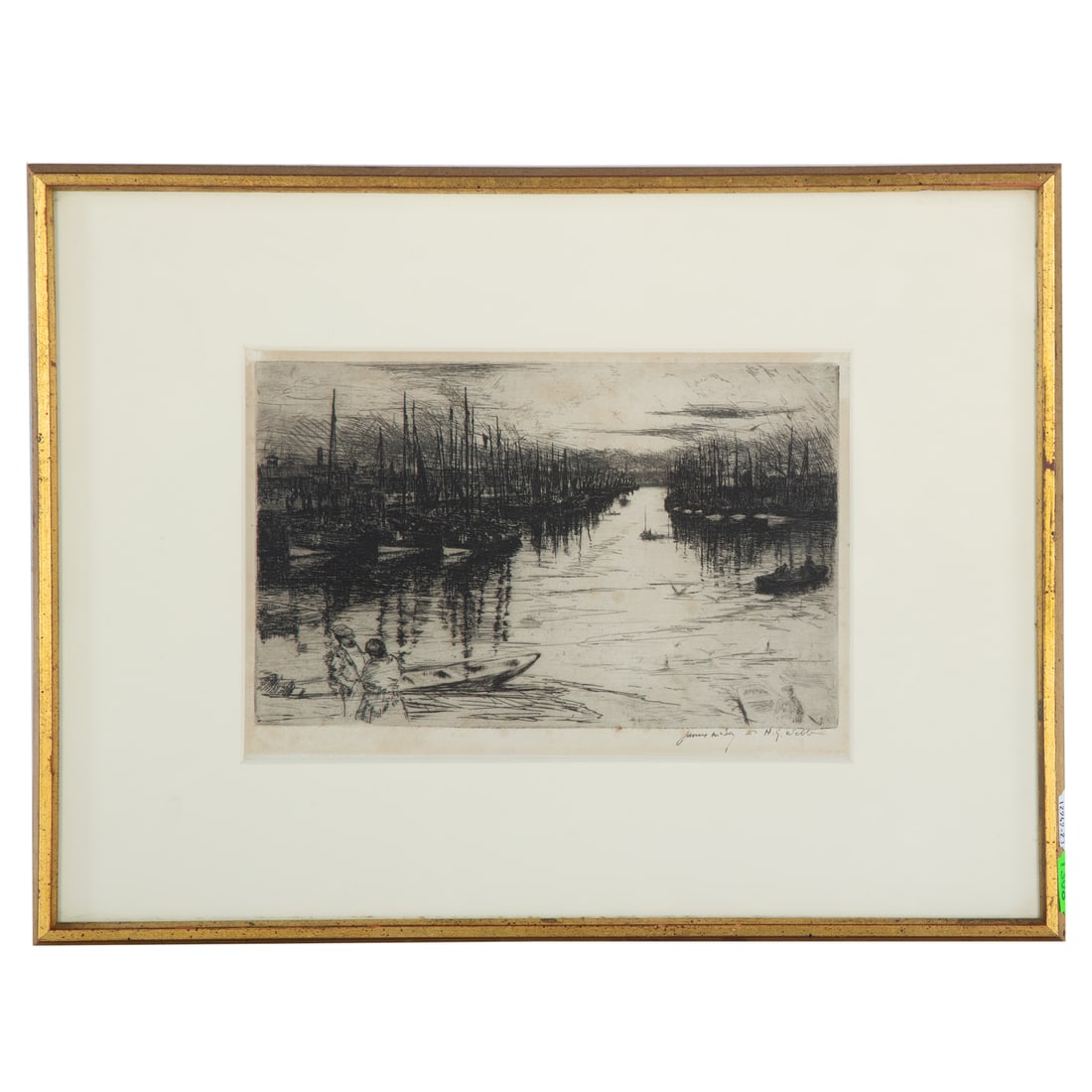 James McBey. “Albert Basin, Aberdeen,” etching (1 of 4)
