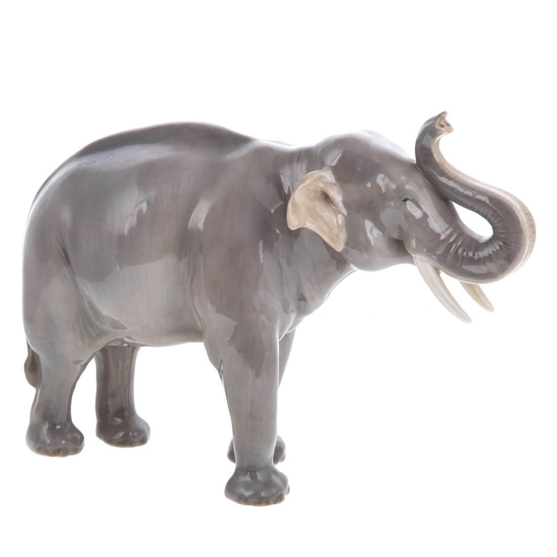 Royal Copenhagen Porcelain Trumpeting Elephant (1 of 4)