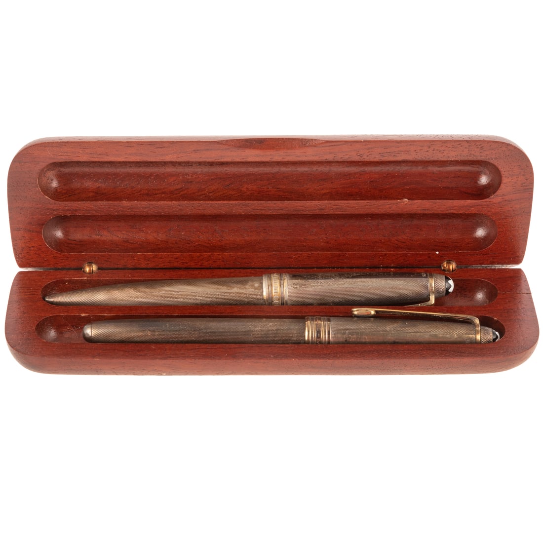 Montblanc Silver Fountain & Ballpoint Pens (1 of 4)