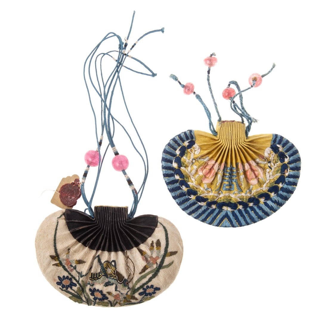 Two Chinese Silk Xiangnang Sachets (1 of 3)