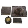 Tiffany Four Piece Zodiac Bronze Desk Set