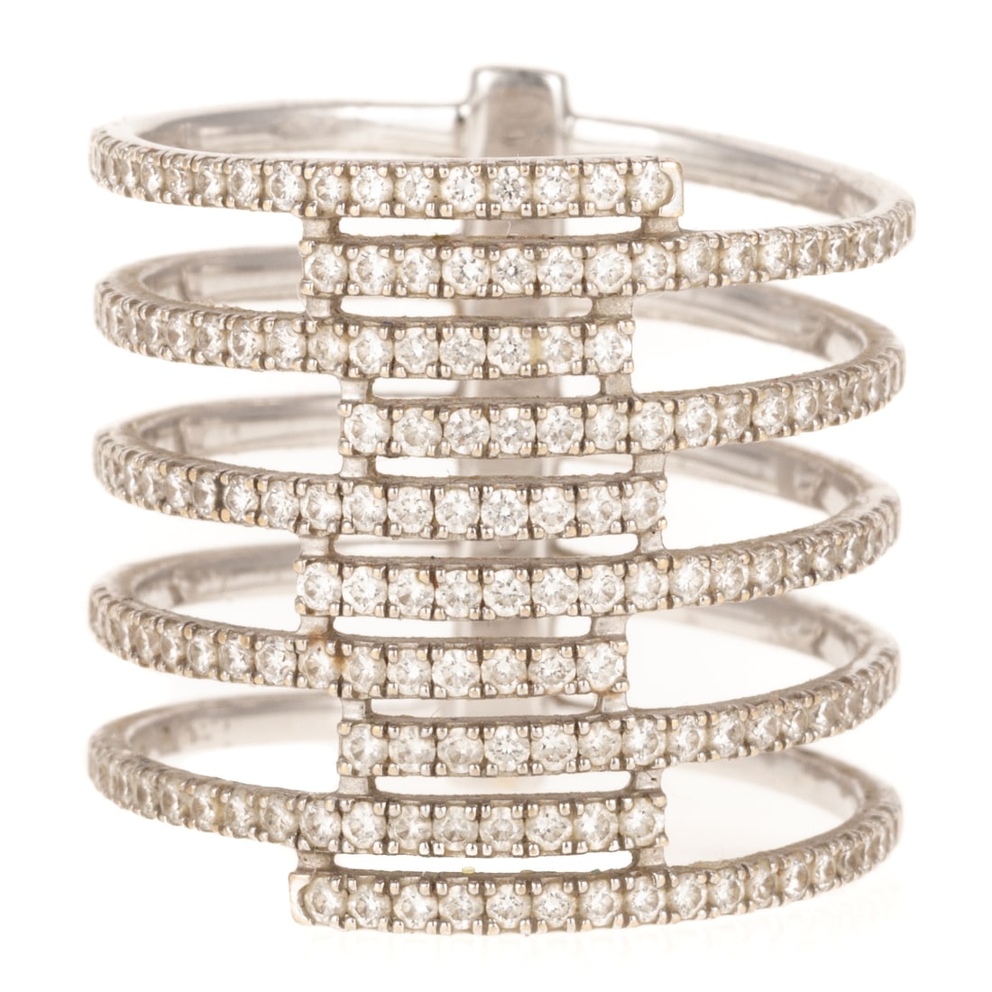 A Wide Multi Row Diamond Band in 18K by Messika (1 of 5)