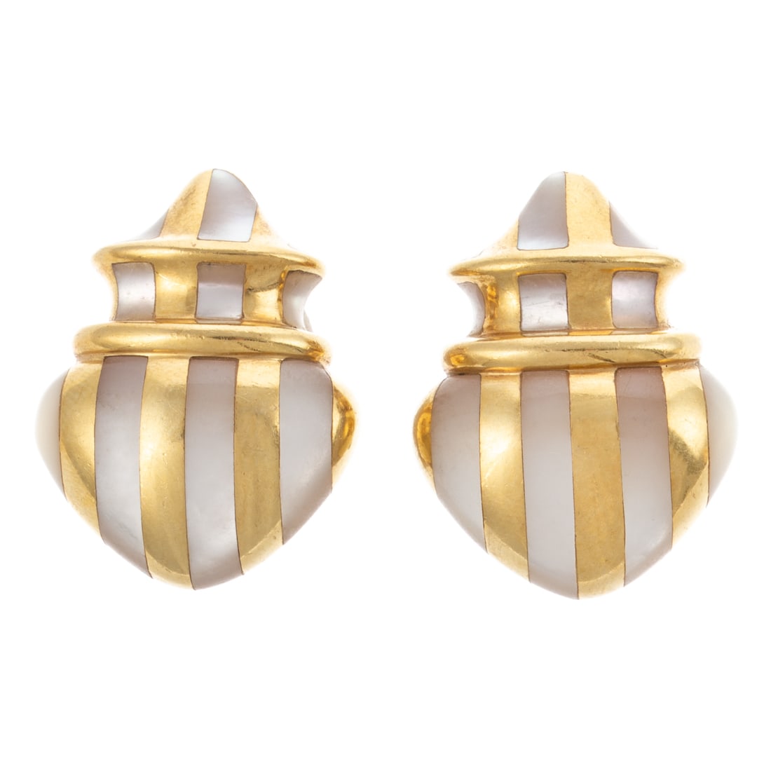 A Pair of Angela Cummings MOP Earrings in 18K (1 of 3)