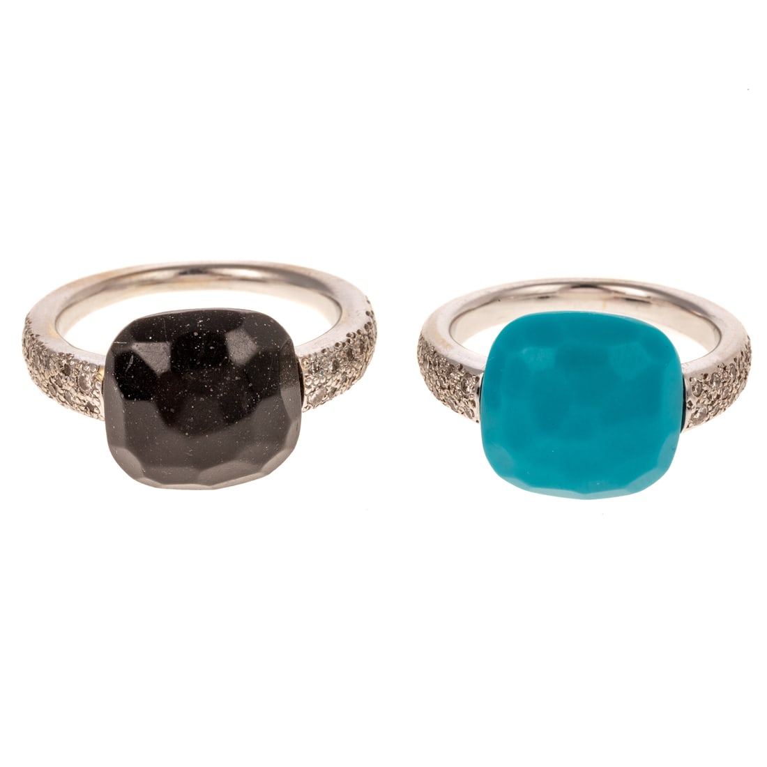 Two Pomellato Gemstone & Diamond Rings in 18K (1 of 4)