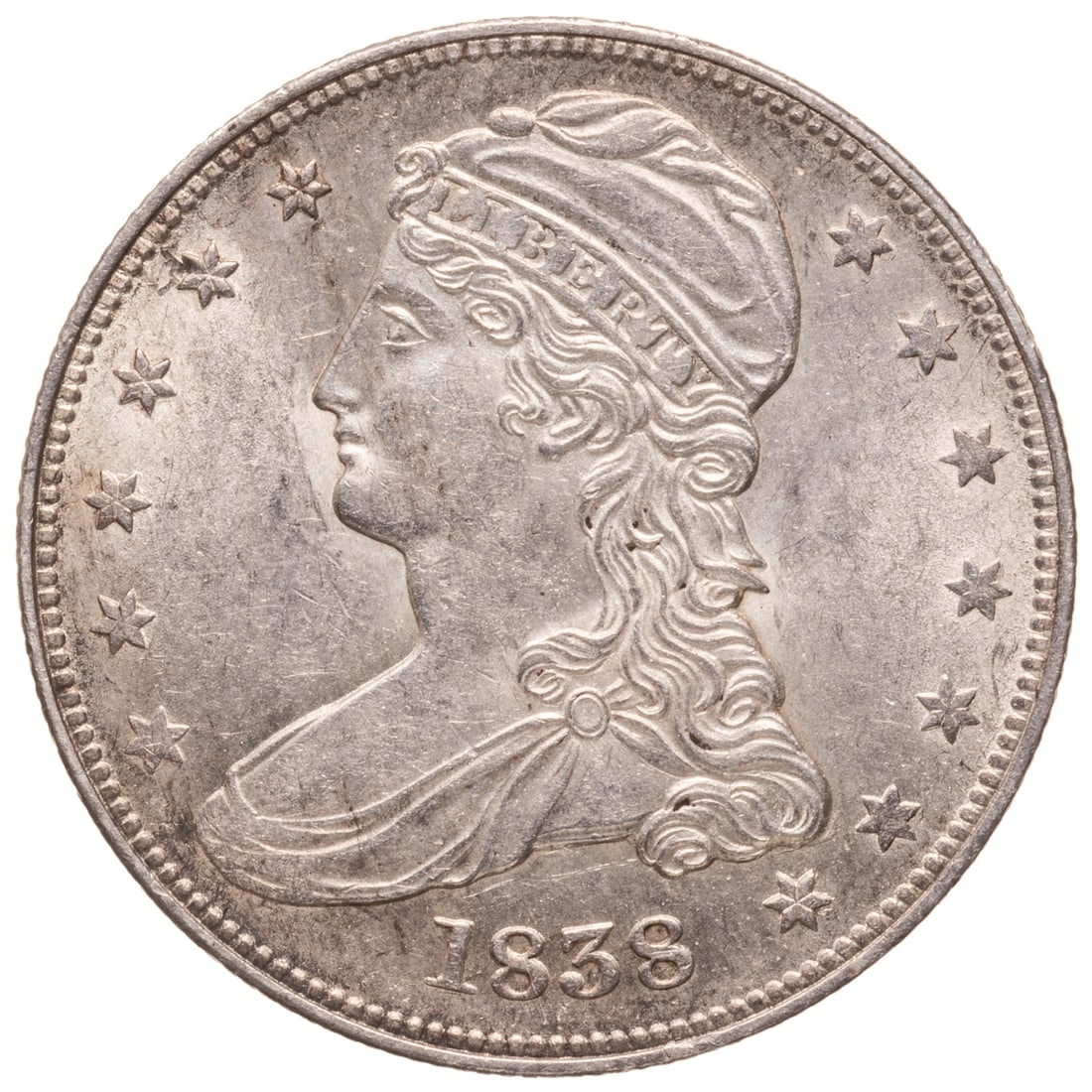 1838 Reeded Edge Half Dollar MS-61 GR-3 R-2 (1 of 3)
