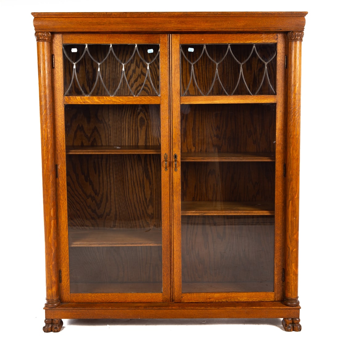 Classical Style Oak Bookcase (1 of 5)