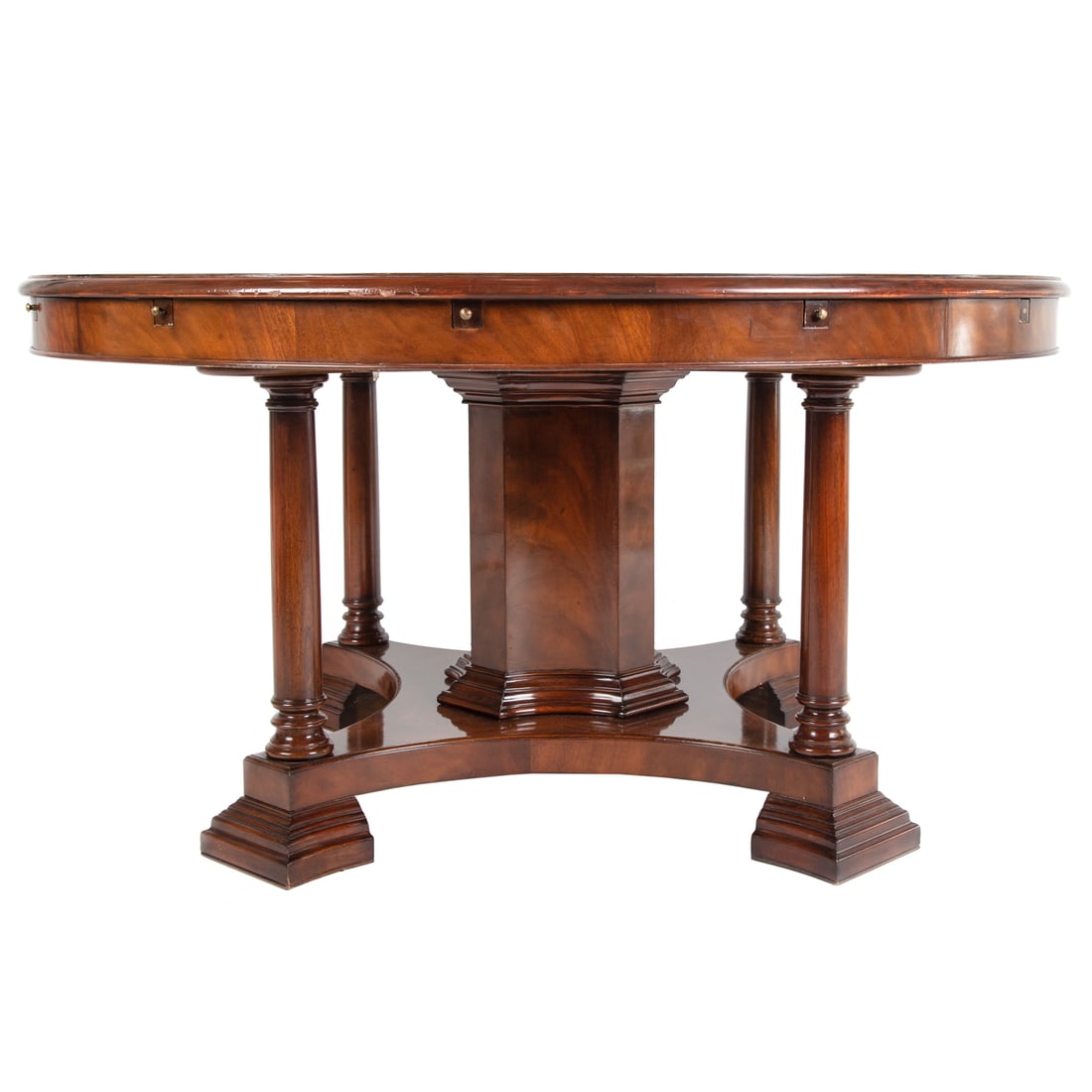 Regency Style Mahogany Circular Dining Table (1 of 4)
