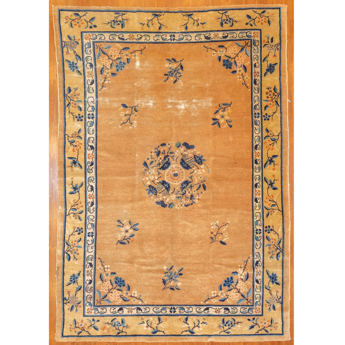 Antique Peking Rug, China, 6.2 x 8.6: First quarter-20th century; hand-knotted, wool pile.