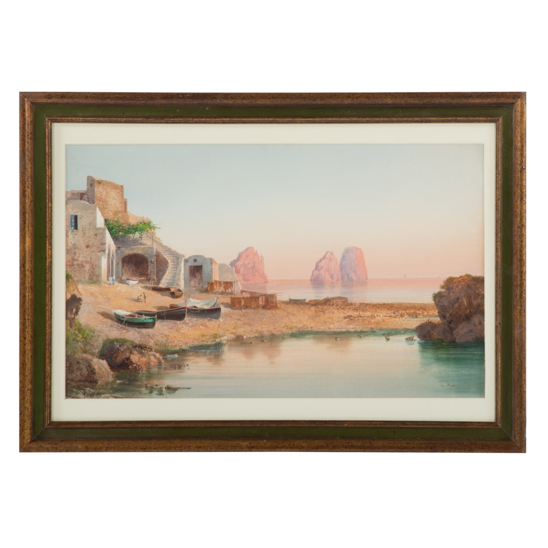 Giocchino La Pira. View of Capri, watercolor (1 of 4)