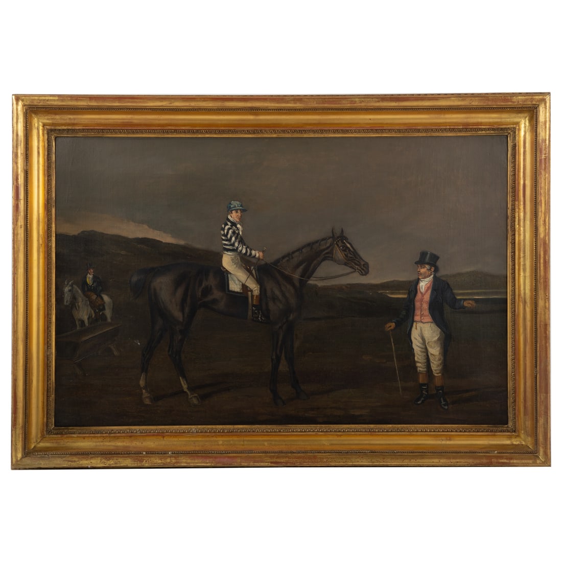 Artist Unknown. Jockey and Rider, oil (1 of 3)