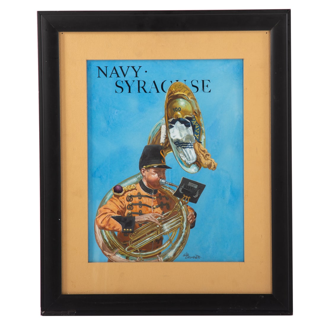 Gibson Crockett. Navy vs. Syracuse, gouache (1 of 5)