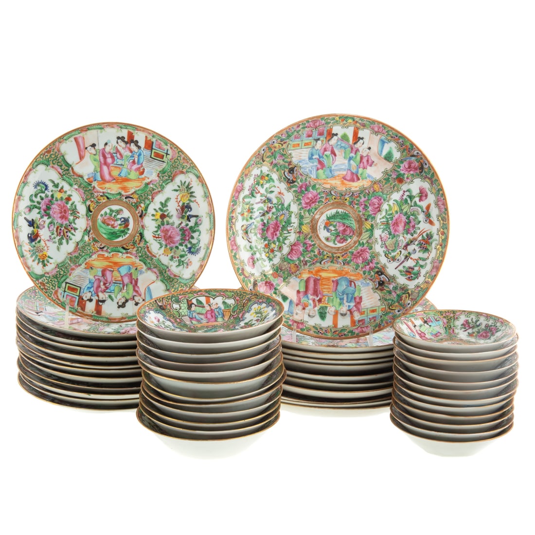 Large Lot of Rose Medallion Dishware (1 of 5)