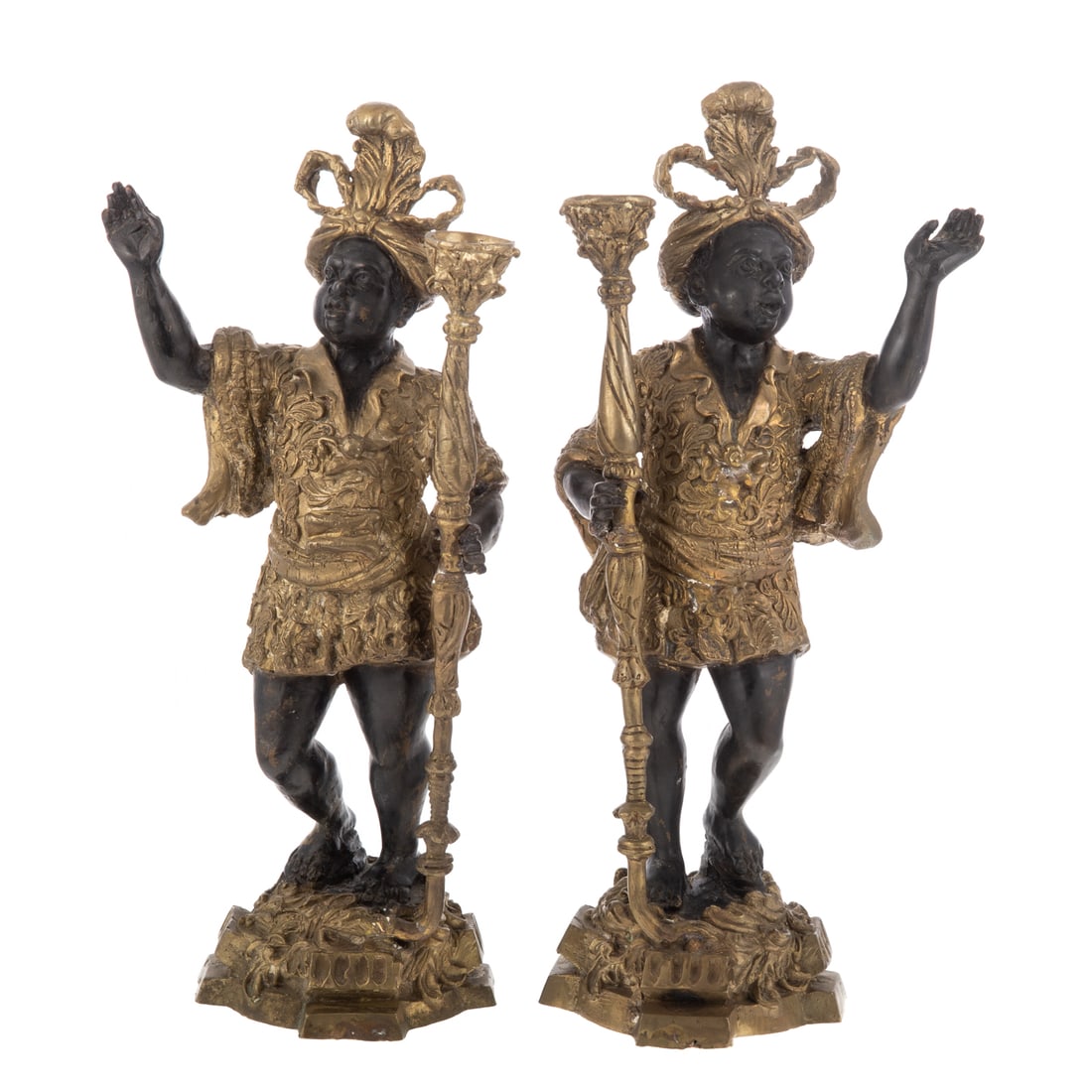 A Pair of Venetian Style Bronze Blackamoors (1 of 5)