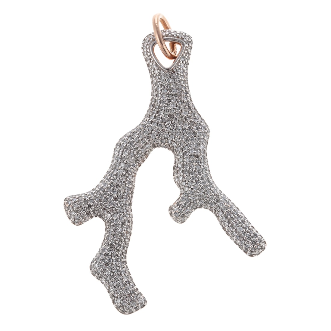 A Monica Vinader Diamond Pave Coral Branch Pendant (1 of 3)