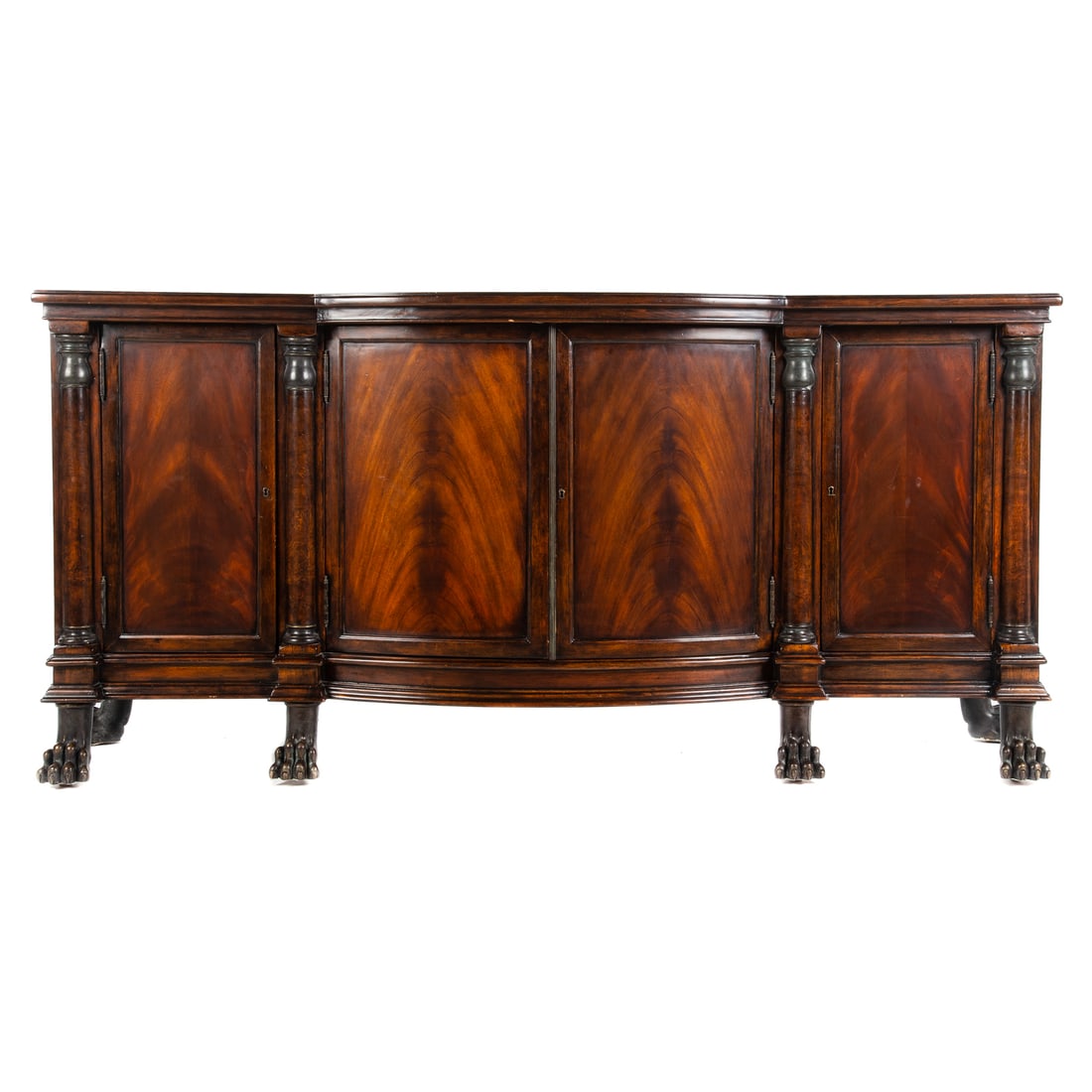 Classical Style Banded Mahogany Credenza (1 of 4)