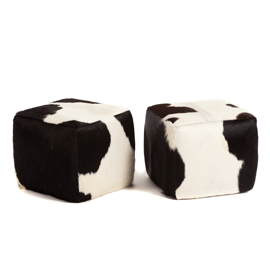 A Pair of Room & Board Cowhide Ottomans (1 of 5)