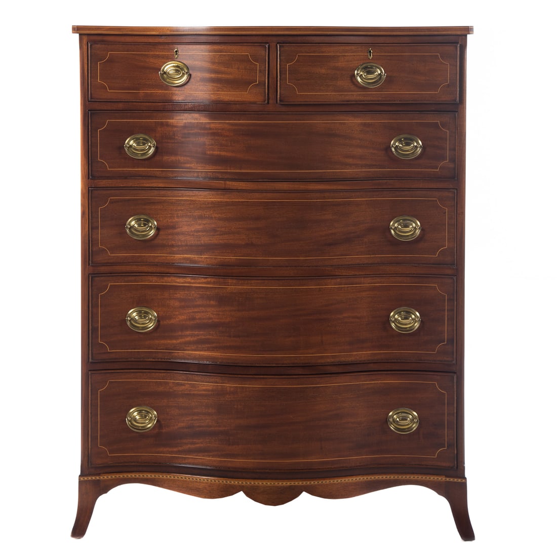 Potthast Federal Style Serpentine Tall Chest (1 of 7)