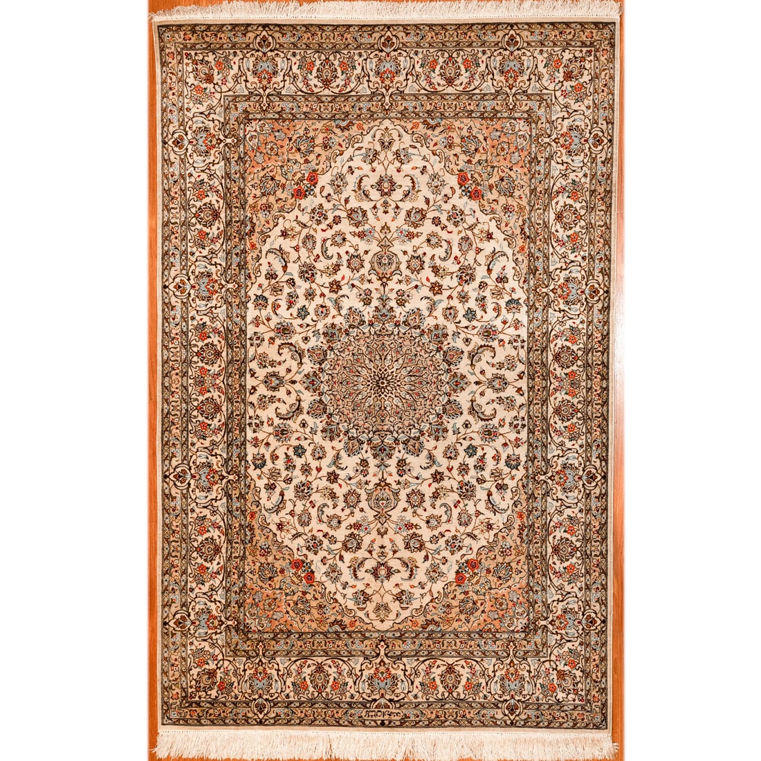 Fine Silk Kashan Arjamand Rug, Persia, 3.4 x 5.1 (1 of 5)