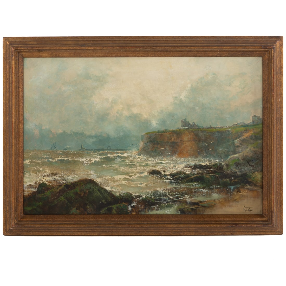 British School, 19th c. Off the British Coast, oil (1 of 4)