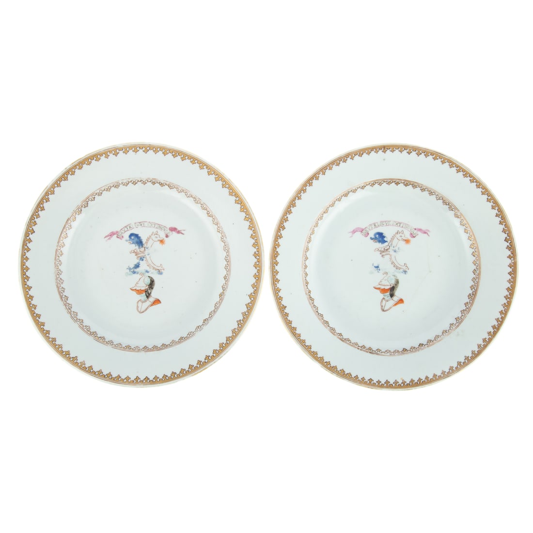 A Pair of English Market Armorial Plates (1 of 5)
