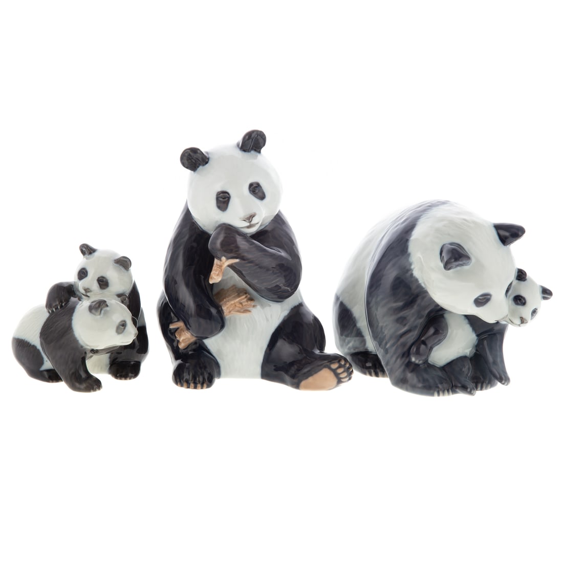 Three Royal Copenhagen Panda Groups (1 of 4)