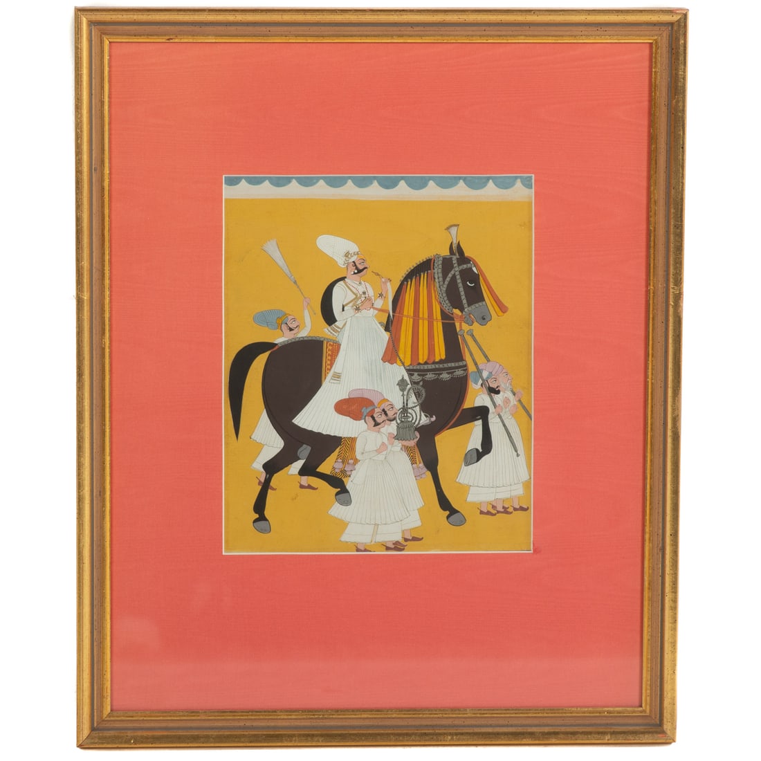An Indian Portrait Miniature Painting; Framed (1 of 3)