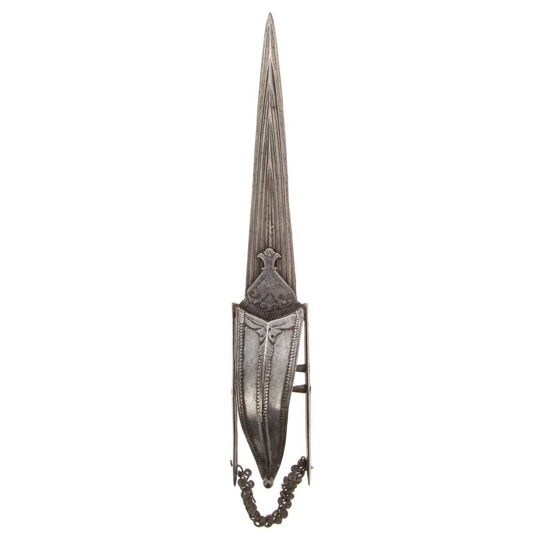 Indian Katar Knife with Chiseled Steel Decoration (1 of 4)