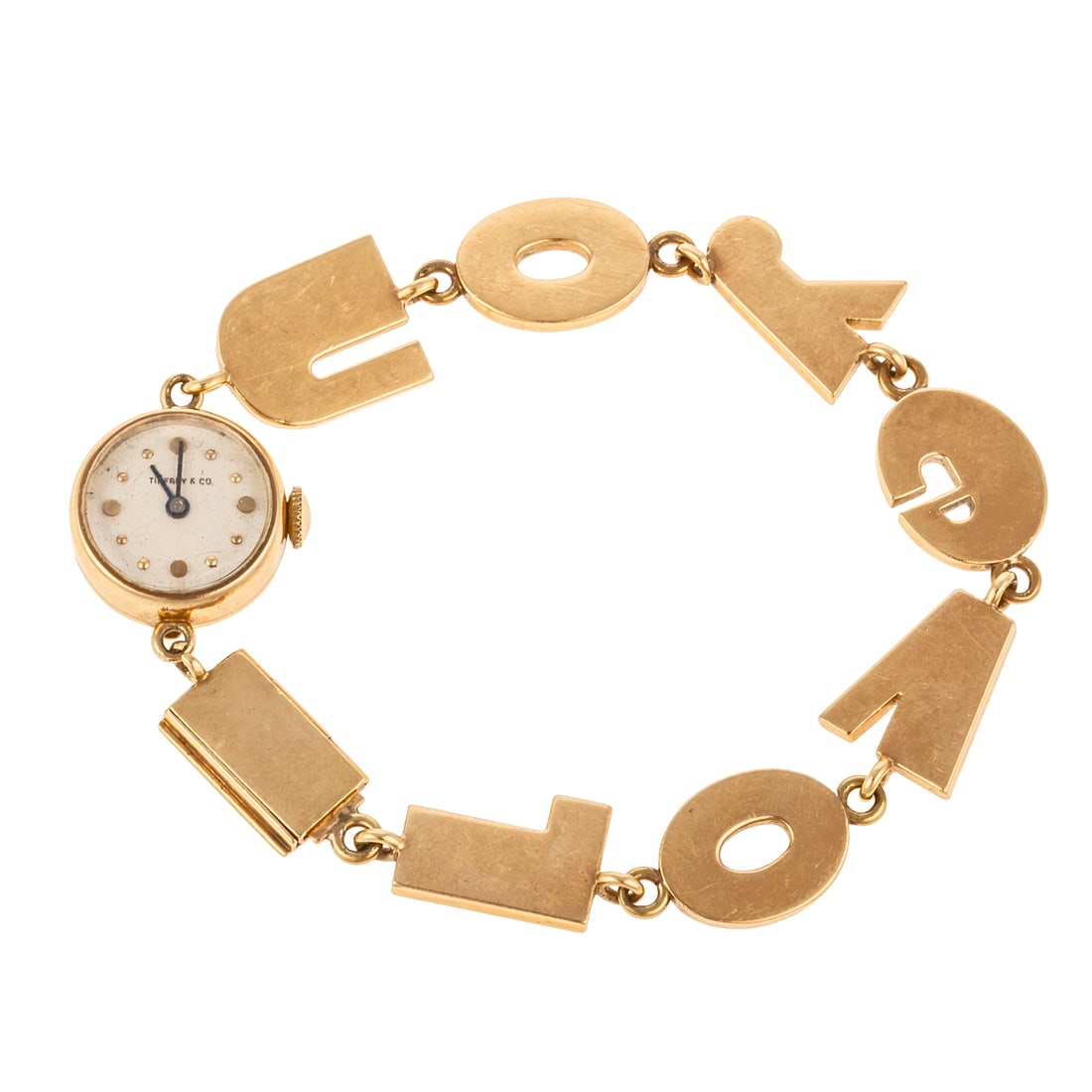 A Custom "LOVE YOU" Tiffany & Co. Watch in 14K (1 of 6)