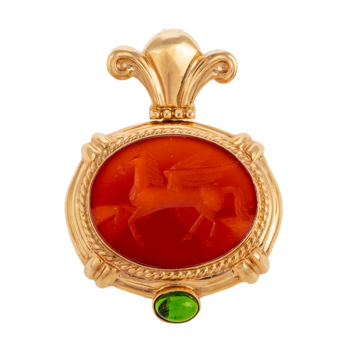 A Pegasus Carnelian Intaglio Pendant in 14K (1 of 4)